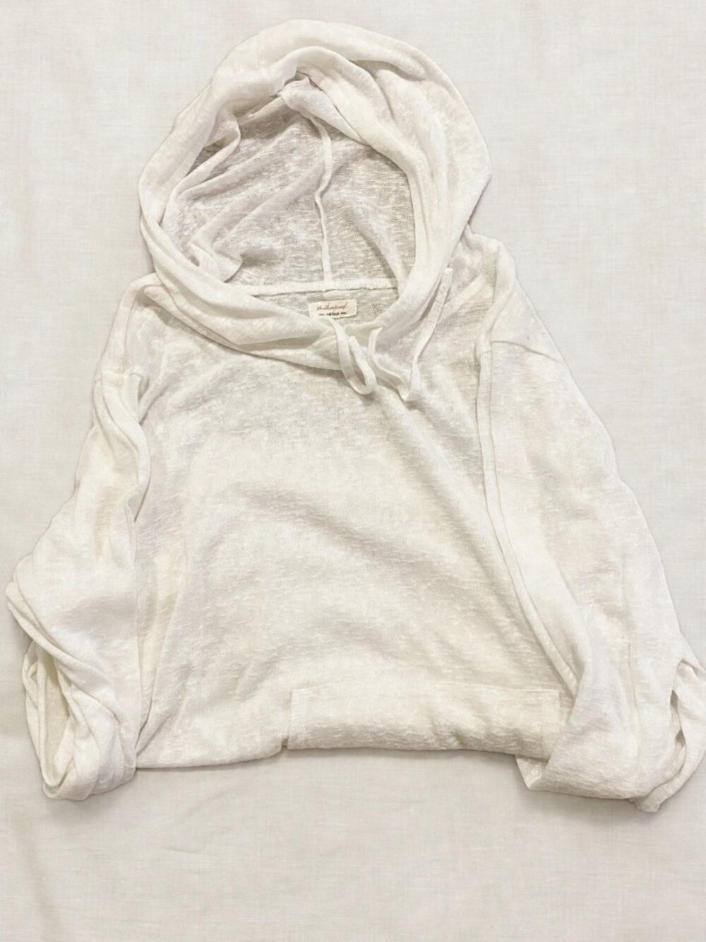 Weatherproof Vintage White Hooded Pullover Top M Lightweight NWOT